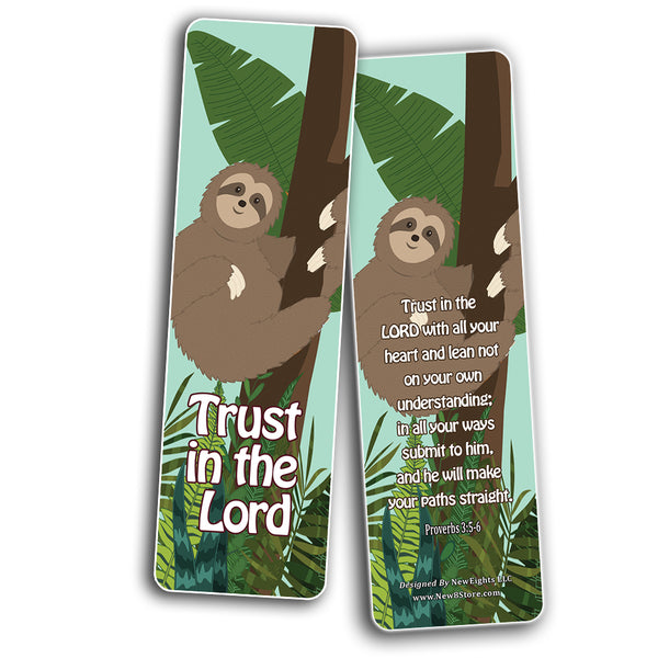 Encouraging Bible Verses Bookmarks for Kids (30-Pack) - Animal Series 2 - Animal Theme Bookmarks for Kids That Come with Inspiring Bible Texts