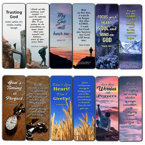 Religious Bookmarks About Waiting on God to Answer Prayer (30 Pack) - Handy Reminder That Reminds Us That God Is Working In our Waiting