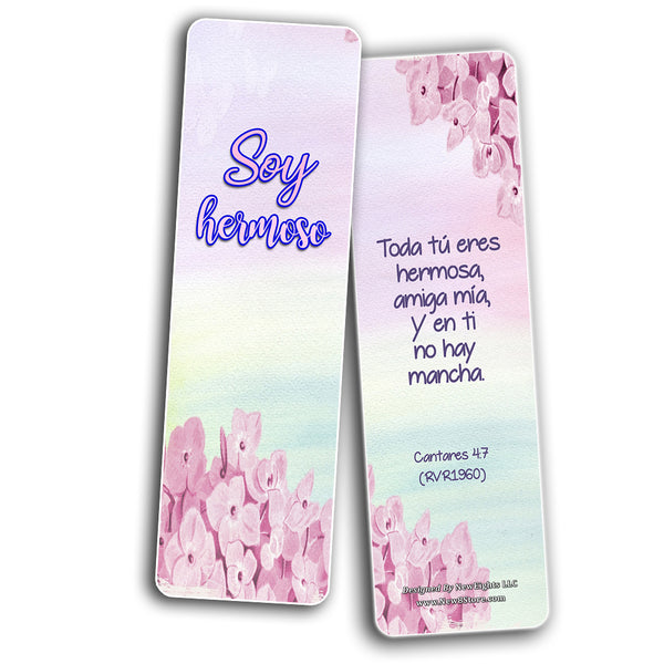 Spanish Devotional Bible Verses for Women Bookmarks (30 Pack) - Handy Life Changing Bible Texts and Quotes That Are Very Uplifting Perfect for Daily Devotional for Women