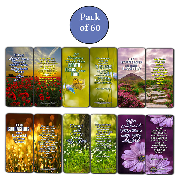 Bible Verses About Trusting God Bookmarks (60 Pack) - Perfect Giftaway for Sunday School