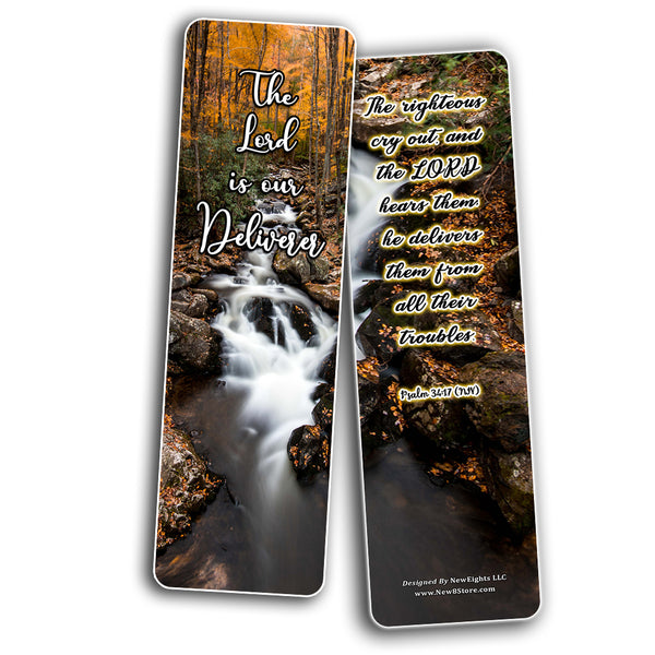 Religious Scriptures about Walking with God Bookmarks (60 Pack) - Perfect Giveaway for Sunday School - Prayer Cards - War Room Decor - Encouragement Gifts - VBS Gifts