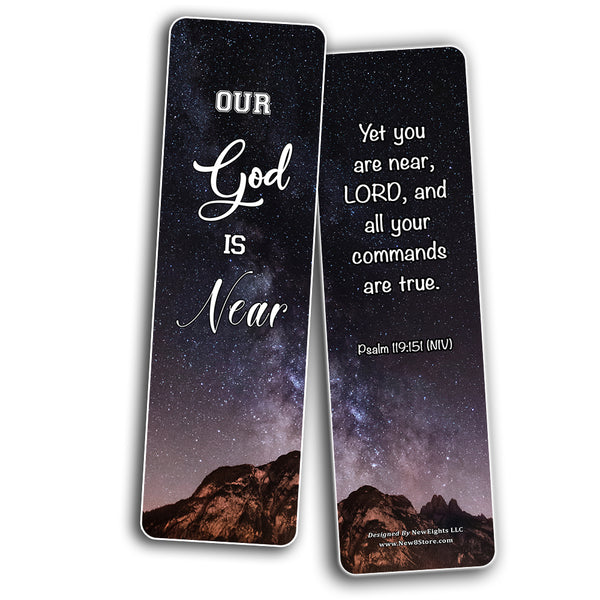 Religious Scriptures about Walking with God Bookmarks (60 Pack) - Perfect Giveaway for Sunday School - Prayer Cards - War Room Decor - Encouragement Gifts - VBS Gifts
