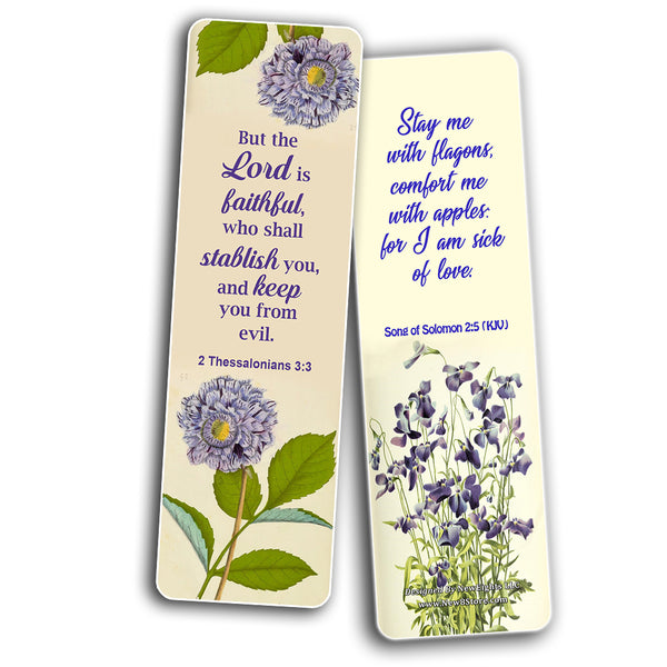 Floral Bookmarks for Women King James KJV Scriptures Cards Series 3 (30 Pack) - Proverbs Psalm Colossians Bible Verse to Inspire Motivate - Great Gifts for Women Moms Daughters Christmas Thanksgiving