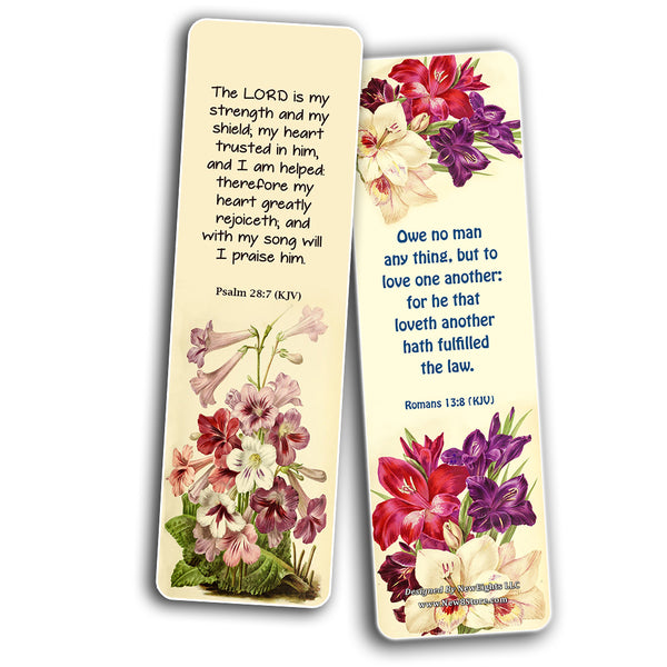 Floral Bookmarks for Women King James KJV Scriptures Cards Series 3 (30 Pack) - Proverbs Psalm Colossians Bible Verse to Inspire Motivate - Great Gifts for Women Moms Daughters Christmas Thanksgiving