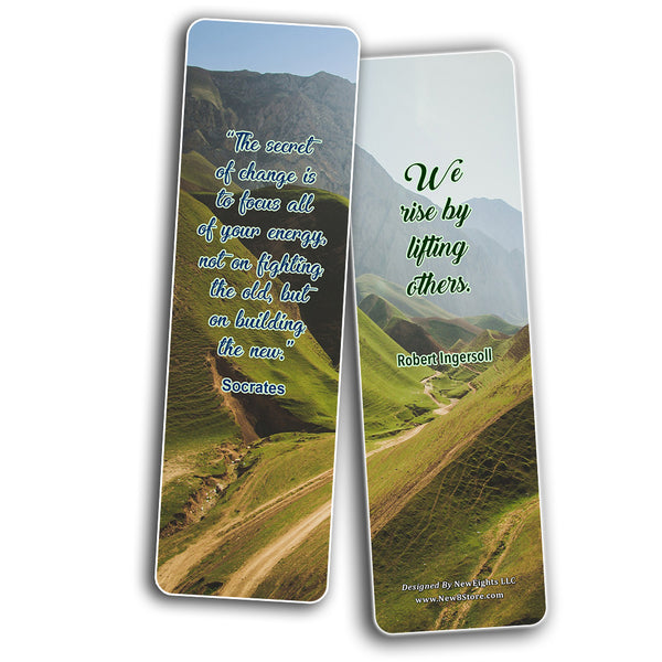Inspirational Quotes Bookmarks Cards Series 3 (60 Pack) - Perfect Gift Away For Friends and Loved Ones
