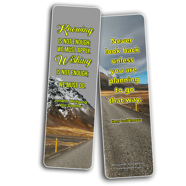 Inspirational Quotes Bookmarks Cards Series 3 (60 Pack) - Perfect Gift Away For Friends and Loved Ones