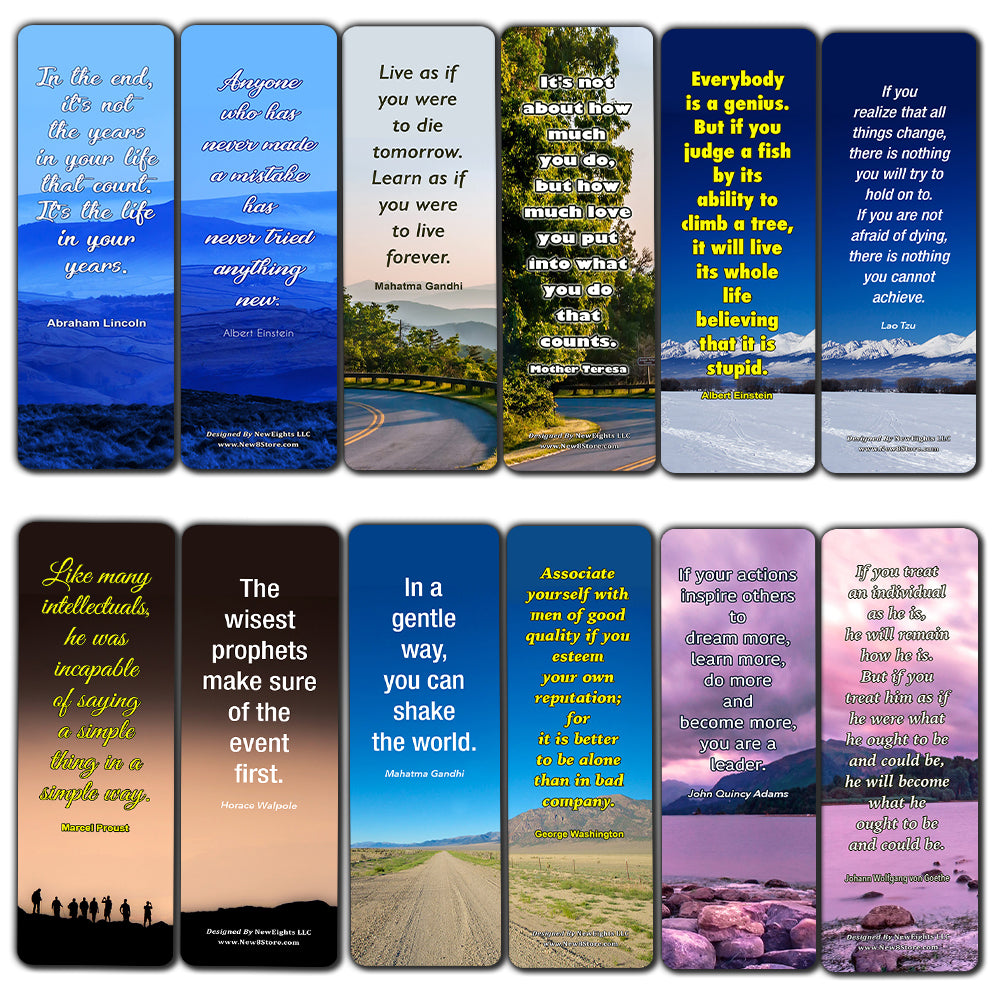 Inspirational Quotes Bookmarks Cards Series 4 (60-Pack) - Perfect Gift Away for Friends and Loved Ones