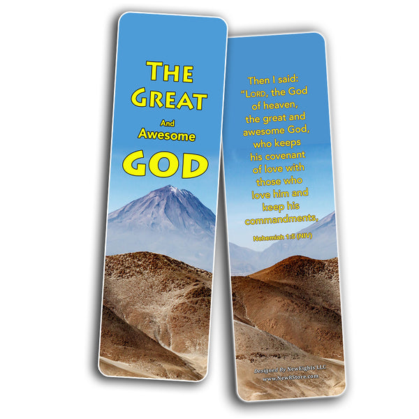 Memory Verse About Greatness of God Bookmarks (60-Pack) - Perfect Gift Away for Sunday Schools