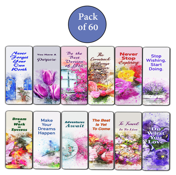 Motivational Quotes Sayings for Women (60-Pack) - Perfect Giftaway for Women Ministries