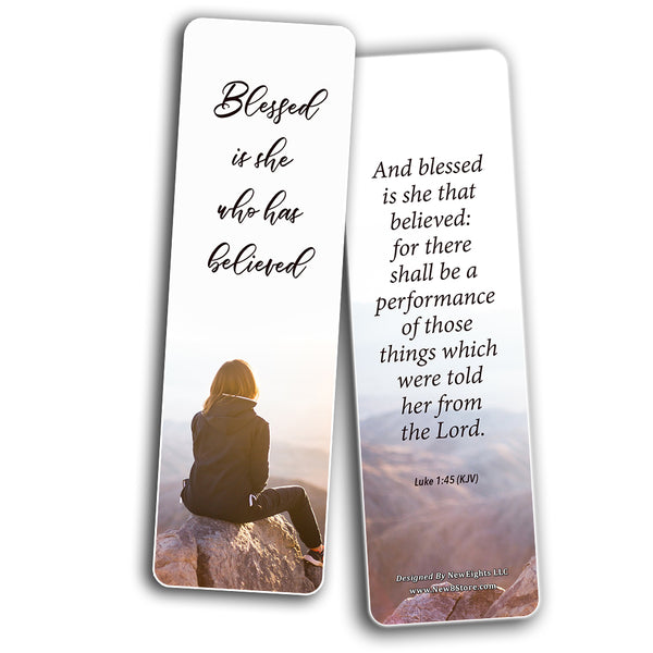 Popular Bible Verses for Women Bookmarks KJV (60-Pack) - Best Giftaway for Women Ministries