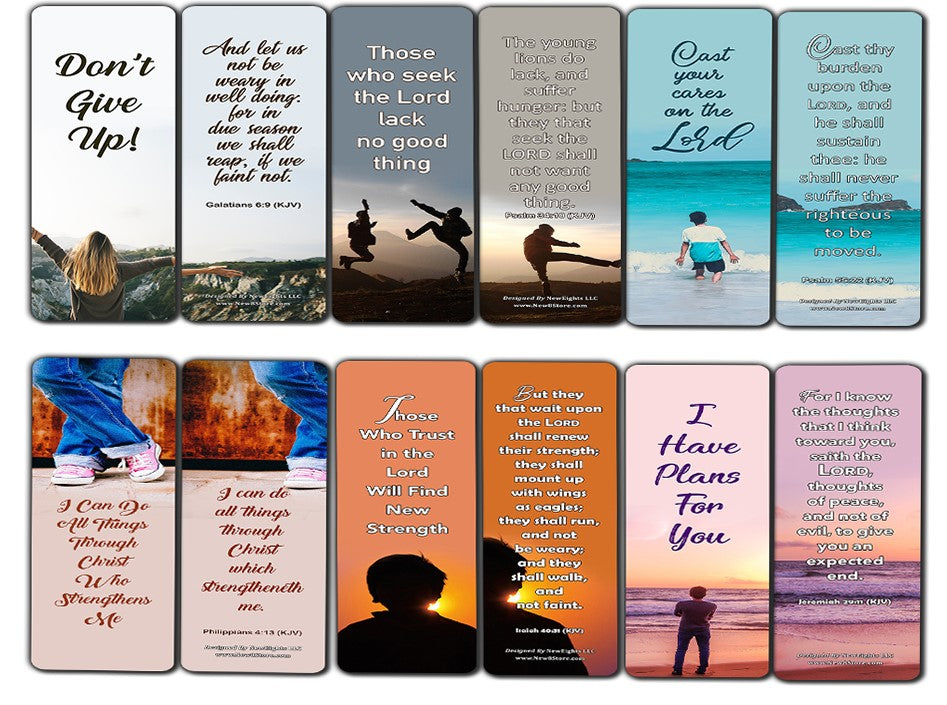 Popular Bible Verses for Teens Bookmarks KJV (60-Pack) - Perfect Giveaways for Sunday School for Teens