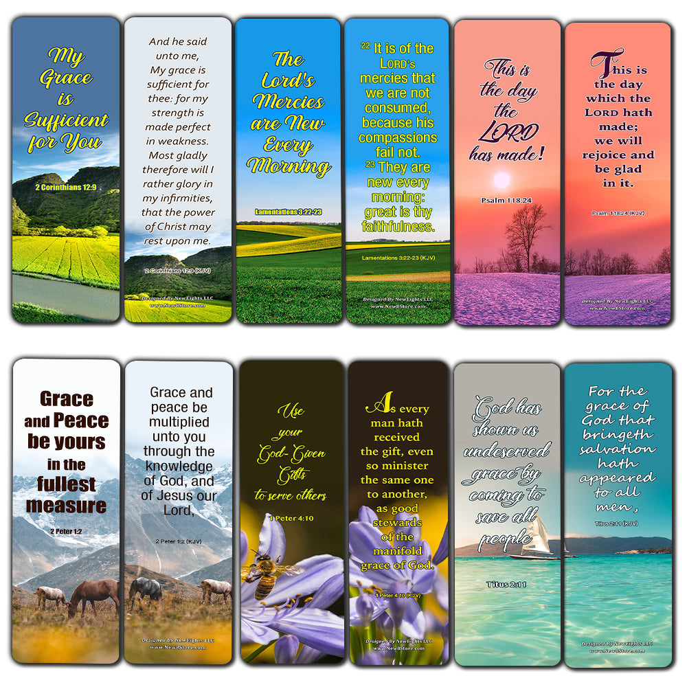 God's Grace is Sufficient KJV Bookmarks (30-Pack) - Handy Christian Daily Reminder