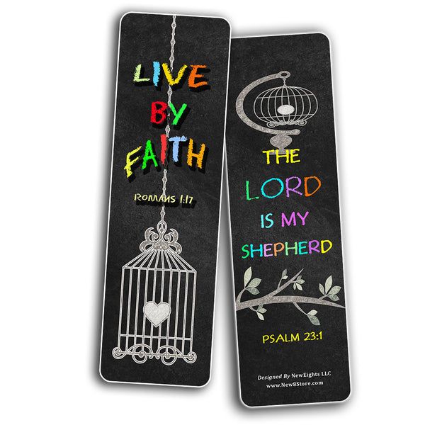 Colorful Bible Verse Bookmarks Cards (60-Pack) - Perfect Gift Away for Sunday Schools