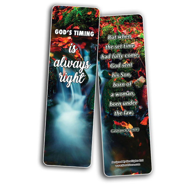 Learning To Trust In God's Timing Memory Verses Bookmarks (60-Pack) - Perfect Giftaway for Sunday School and Ministries