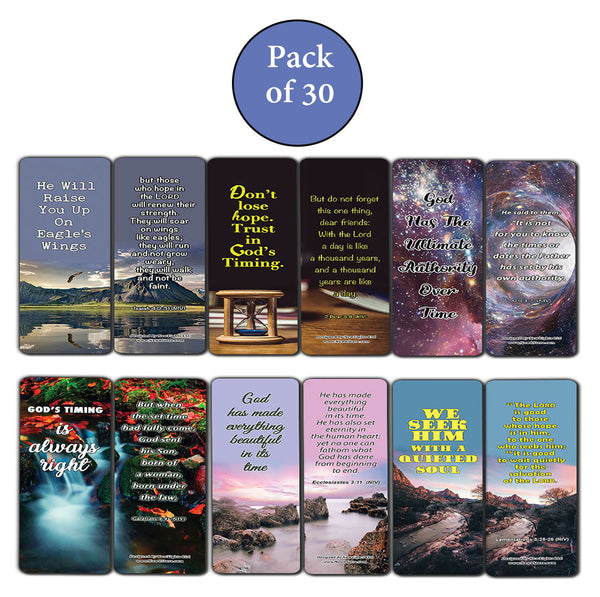 Learning To Trust In God's Timing Memory Verses Bookmarks (30-Pack) - Handy Reminder About Trusting in God?s Timetable Providing Comfort and Peace
