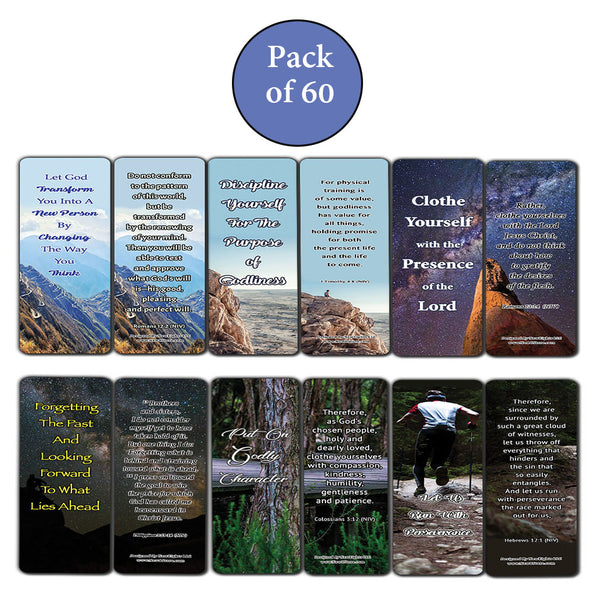 How To Live An Intentional Life Memory Verses Bookmarks (60-Pack) - Perfect Giftaway for Sunday School and Ministries