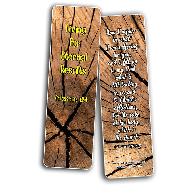 Living Out God's Mission Bible Verse Bookmarks (60-Pack) - Perfect Giftaway for Sunday School and Ministries