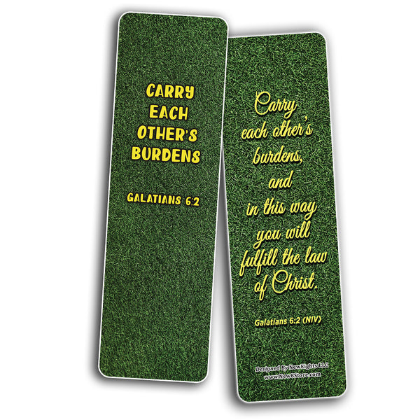 Living Out God's Mission Bible Verse Bookmarks (60-Pack) - Perfect Giftaway for Sunday School and Ministries