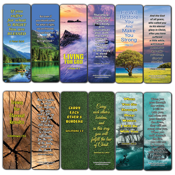 Living Out God's Mission Bible Verse Bookmarks (60-Pack) - Perfect Giftaway for Sunday School and Ministries