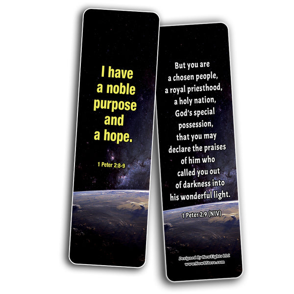 Christian Affirmations Bible Verses for Men Cards (60-Pack) - Great Giftaway for Men and Husbands