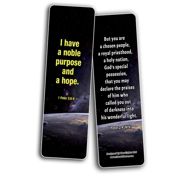 Christian Affirmations Bible Verses for Men Cards (30-Pack) - Daily Bible Reminders for Men