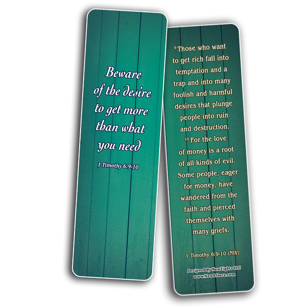 Bible verses about Getting Rich And Wealthy Bookmarks (60-Pack) - Perfect Giftaway for Sunday School and Ministries