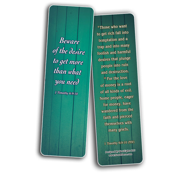 Bible verses about Getting Rich And Wealthy Bookmarks (30-Pack) - Handy Reminder About Getting Rich and Wealthy