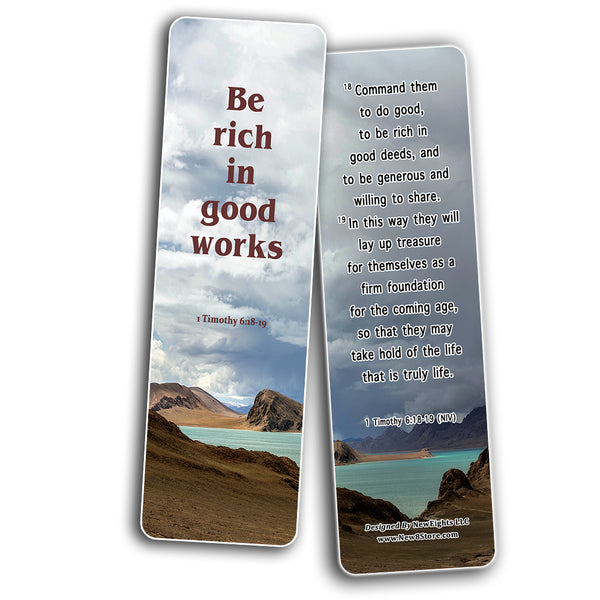 Bible verses about Getting Rich And Wealthy Bookmarks (30-Pack) - Handy Reminder About Getting Rich and Wealthy