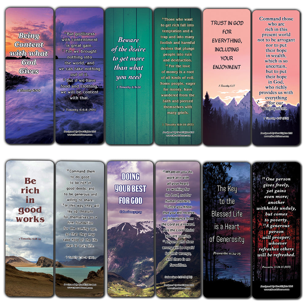 Bible verses about Getting Rich And Wealthy Bookmarks (30-Pack) - Handy Reminder About Getting Rich and Wealthy