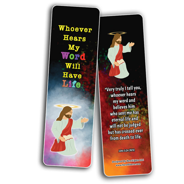 Salvation Gospel Bible Verses Bookmarks for Kids (60-Pack) - Perfect Giveaways for Sunday School, VBS and Children's Ministry
