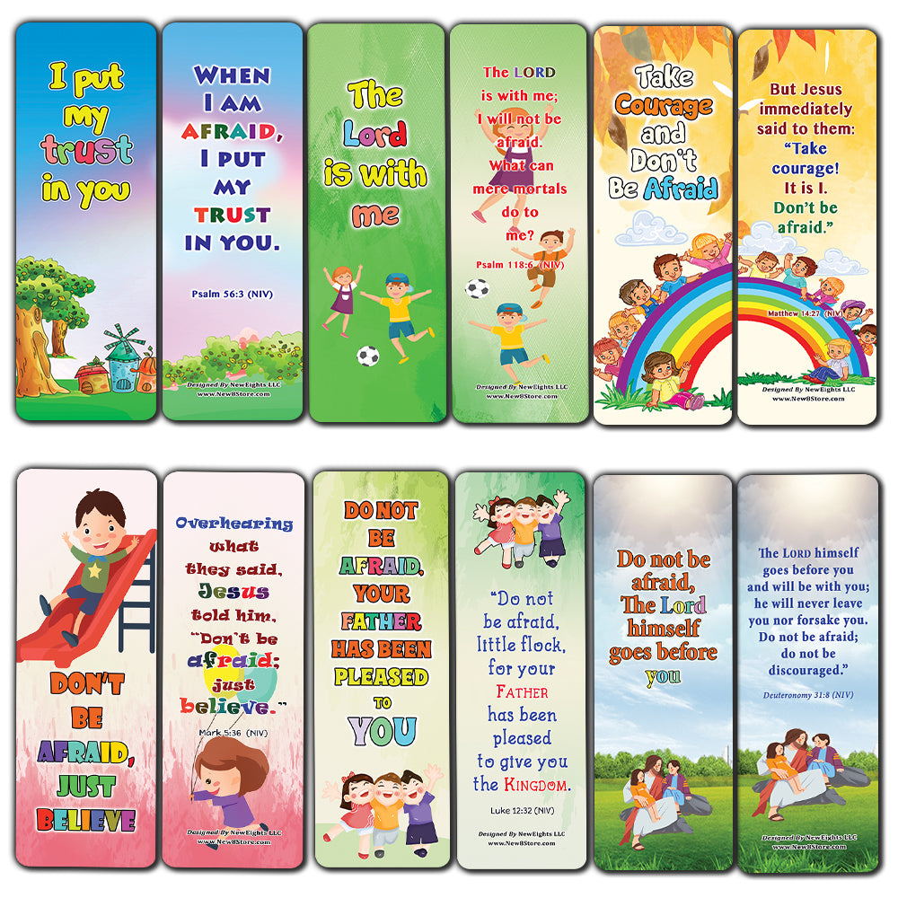 Fear Not Memory Verse Bookmarks (60-Pack) - Perfect Giveaways for Sunday School, VBS and Children's Ministry