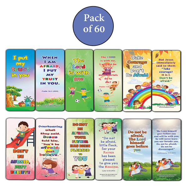 Fear Not Memory Verse Bookmarks (60-Pack) - Perfect Giveaways for Sunday School, VBS and Children's Ministry