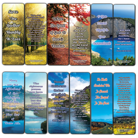 The Goodness of Freedom Bible Bookmarks (60-Pack) - Perfect Giftaway for Sunday School and Ministries