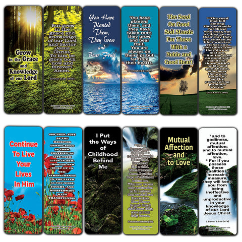 Everything You Need for Growth Bible Bookmarks (60-Pack) - Perfect Giftaway for Sunday School and Ministries