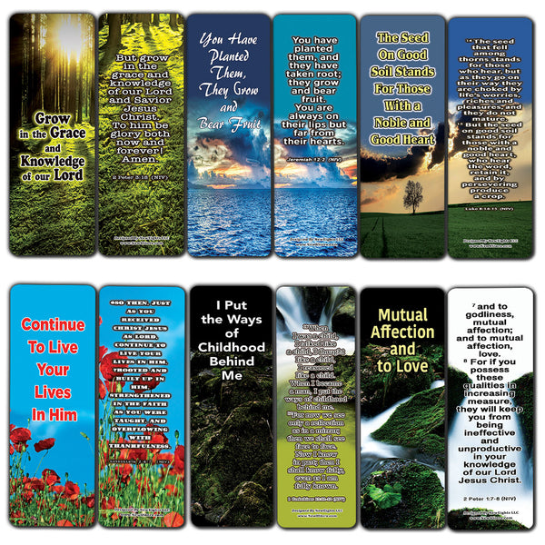 Everything You Need for Growth Bible Bookmarks (30-Pack) - Handy Reminder About How to Grow in Christ