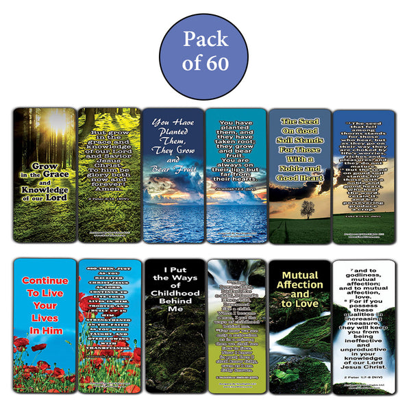 Everything You Need for Growth Bible Bookmarks (60-Pack) - Perfect Giftaway for Sunday School and Ministries