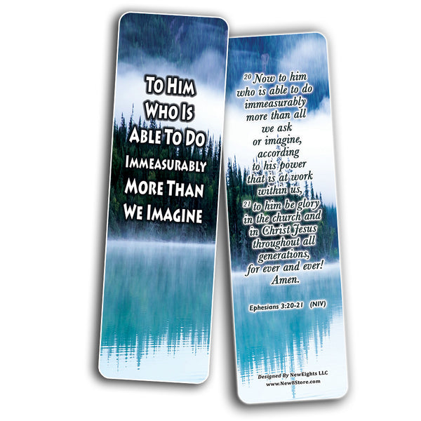 Stop Blocking Your Miracles Bible Bookmarks (30-Pack) - Handy Reminder about How to Handle the Huge Mountains, Oceans, or Storms that Appear to Block our Way - Stocking Stuffers Church Ministry