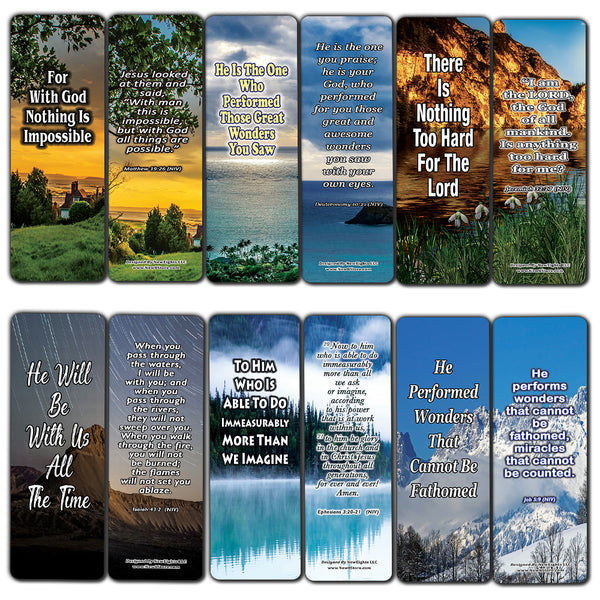 Stop Blocking Your Miracles Bible Bookmarks (60-Pack) - Perfect Giftaway for Sunday School and Ministries - VBS Sunday School Easter Baptism Thanksgiving Christmas Rewards Encouragement Gift Scripture