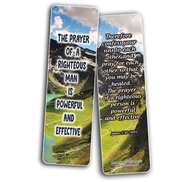 The Power of God's Righteousness Bible Bookmarks (30-Pack) - Stocking Stuffers Devotional Bible Study - Church Ministry Supplies Teacher Classroom incentive Gifts