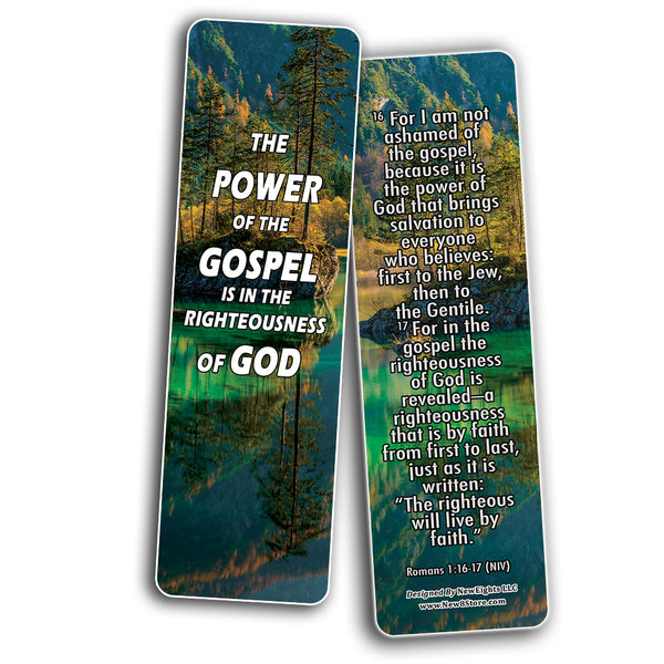 The Power of God's Righteousness Bible Bookmarks (30-Pack) - Stocking Stuffers Devotional Bible Study - Church Ministry Supplies Teacher Classroom incentive Gifts