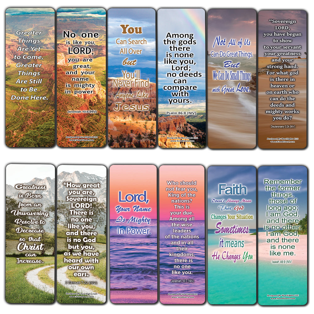 There Is None Like You Lord Bible Bookmarks (30-Pack) - Stocking Stuffers Adoration Devotional Bible Study - Church Ministry Supplies Classroom Teacher Incentive Gift Giveaways