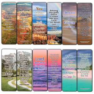 There Is None Like You Lord Bible Bookmarks (30-Pack) - Stocking Stuffers Adoration Devotional Bible Study - Church Ministry Supplies Classroom Teacher Incentive Gift Giveaways