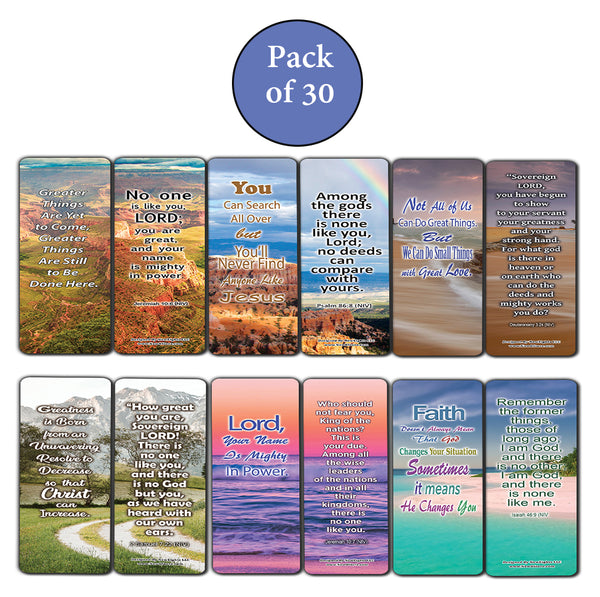 There Is None Like You Lord Bible Bookmarks (30-Pack) - Stocking Stuffers Adoration Devotional Bible Study - Church Ministry Supplies Classroom Teacher Incentive Gift Giveaways
