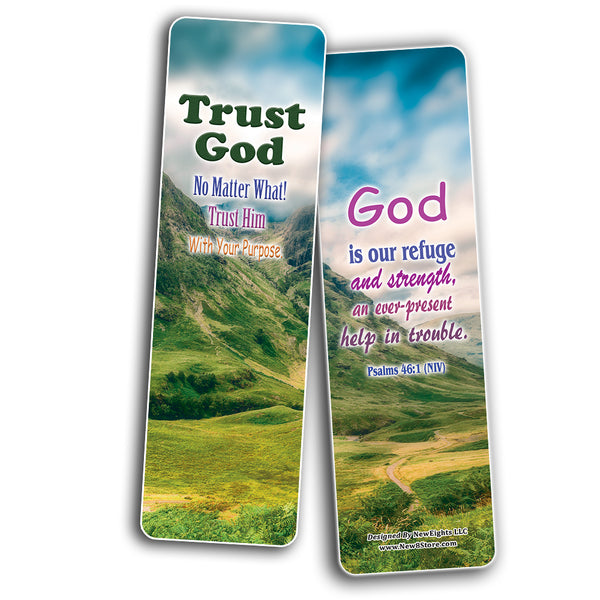 NewEights God Is My Strength Bible Bookmarks (30-Pack) - Stocking Stuffers Encouragement Tool - Bible Study Church Supplies Teacher Incentive Gifts