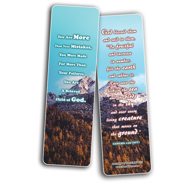Made In the Image of God Bible Bookmarks (60-Pack) - VBS Sunday School Easter Baptism Thanksgiving Christmas Rewards Encouragement Motivational Gift