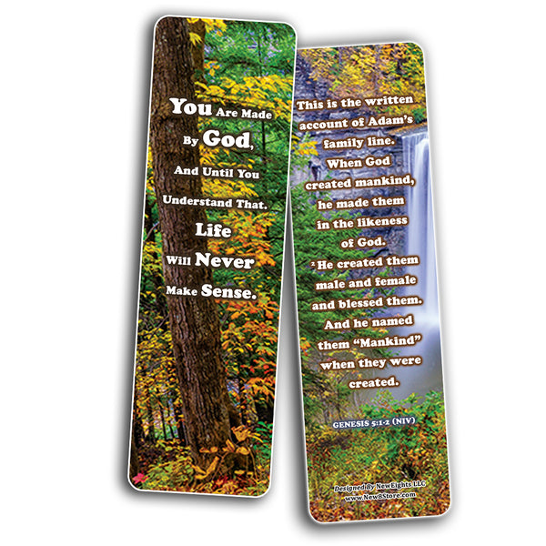 Made In the Image of God Bible Bookmarks (30-Pack) - Stocking Stuffers Devotional Bible Study - Church Ministry Supplies Teacher Classroom Incentive Gifts