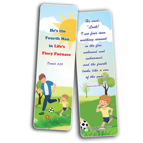 NewEights Jesus Throughout the Bible Bookmarks Series 4 (30-Pack) - Church Ministry Supplies Classroom Teacher Incentive Gifts Giveaways - Stocking Stuffers Devotional Bible Study