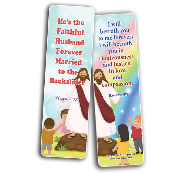 NewEights Jesus Throughout the Bible Bookmarks Series 4 (30-Pack) - Church Ministry Supplies Classroom Teacher Incentive Gifts Giveaways - Stocking Stuffers Devotional Bible Study