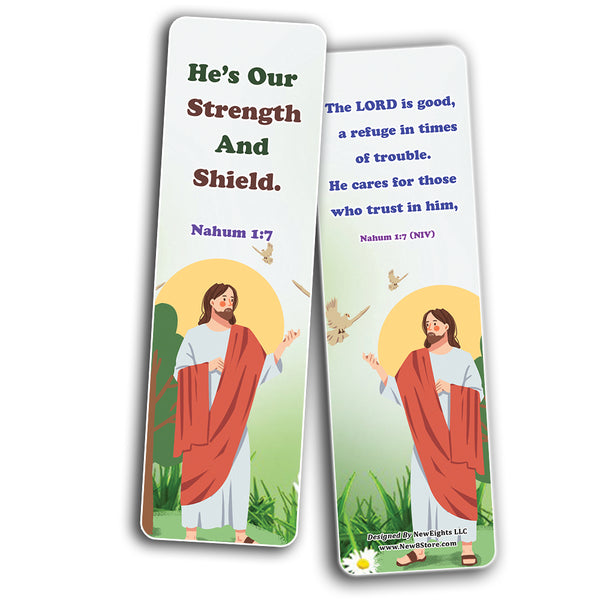 NewEights Jesus Throughout the Bible Bookmarks Series 5 (30-Pack) - Stocking Stuffers Adoration Devotional Bible Study - Church Ministry Supplies Classroom Teacher Incentive Gifts Giveaways