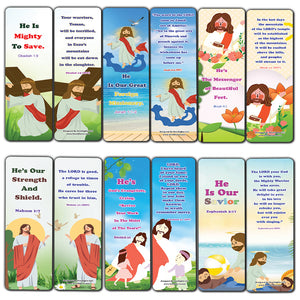 NewEights Jesus Throughout the Bible Bookmarks Series 5 (60-Pack) - Reverence Bible Texts VBS Sunday School Easter Baptism Thanksgiving Christmas Rewards Encouragement Motivational Gift